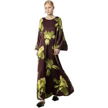 Moutaki Maxi Φόρεμα για Γάμο / Βάπτιση Floral Σοκολατί 26.07.110