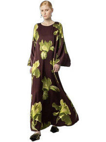Moutaki Maxi Φόρεμα για Γάμο / Βάπτιση Floral Σοκολατί 26.07.110