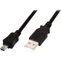 Digitus AK-300108-030-S Καλώδιο USB-A Male 2.0 to USB-B Mini Male 3m Black