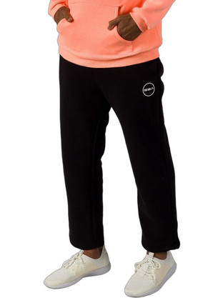 GSA Ανδρικό Παντελόνι Φόρμας Fleece Μαύρο 260245-5579