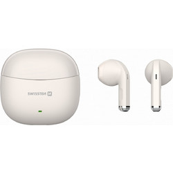Swissten mini Tune ΤWS Ακουστικά Bluetooth Earbud Ανθεκτικά στο Νερό Beige