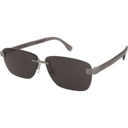 Fendi FE40213U 14A Ανδρικά Γυαλιά Ηλίου Τετράγωνα Μεταλλικά Ασημί με Μαύρο Φακό