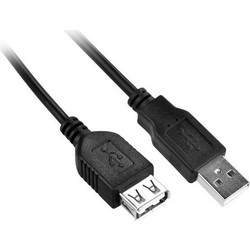 GoGEN USBAA150FM01 Καλώδιο USB-A Male 2.0 to USB-A Female 1.5m Black