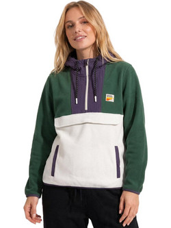 District75 Γυναικείο Φούτερ Fleece με Κουκούλα & Τσέπες Κυπαρισσί 226WHO-857-064