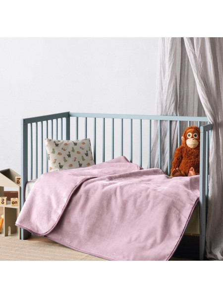 Kentia Notte 2618 Κουβέρτα Κούνιας Βελουτέ 100x140 Ροζ