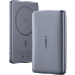 Baseus Picogo AM41 Ultra Slim Wireless Magsafe Power Bank 10000mAh 27W με Θύρα USB-A & Θύρα USB-C Grey