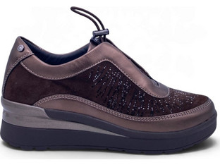 Stonefly Γυναικεία Sneakers Flatforms Μπρονζέ 224215-F17