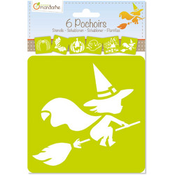 Avenue Mandarine Στένσιλ Σχέδια Halloween 15x15cm 6τμχ 2551003