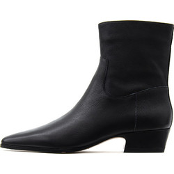 Steve Madden Γυναικεία Μποτάκια Cowgirl Δερμάτινα Μαύρα με Χοντρό Χαμηλό Τακούνι 11004841-03001-017