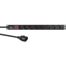 Lanview LVR-2MSCH-SW-C13-8 Πολύπριζο για Καμπίνες Rack 1U 19"