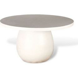 Collezione Στρογγυλό Τραπέζι Κήπου Τσιμέντο Μπεζ 135x76cm 31410111