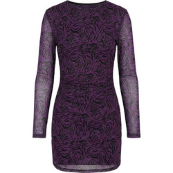 Funky Buddha Mini Βραδινό Φόρεμα Μωβ FBL014-110-13