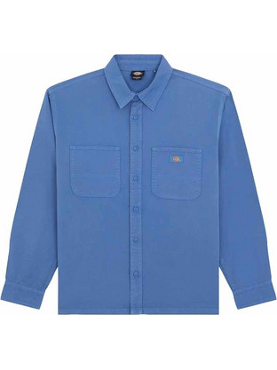Dickies Ανδρικό Πουκάμισο Βαμβακερό Μακρυμάνικο Κανονική Γραμμή Μπλε DK0A8DUBL85