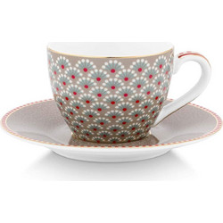 Pip Studio Φλιτζάνι Espresso & Ελληνικού Καφέ Πορσελάνης Γκρι 120ml 51004216