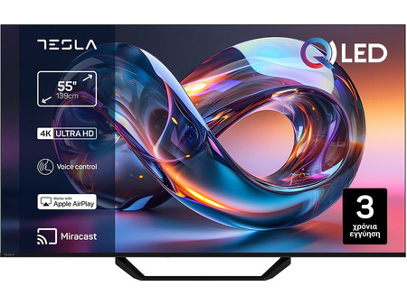 Tesla Q55E663BUV Smart Τηλεόραση 55" 4K UHD QLED HDR (2026)