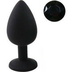 Guilty Toys Silicone Large Πρωκτική Σφήνα Diamond Plug 9cm Μαύρη
