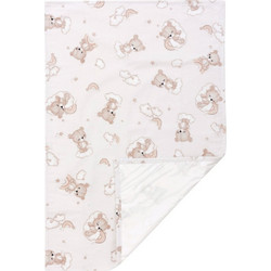 Jukki Teddy Clouds Αδιάβροχο Σελτεδάκι Αλλαξιέρας Μωρού Βαμβακερό Φανελένιο Μπεζ 50x75cm