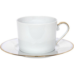 Cryspo Trio Elegance Σετ Φλιτζάνια Cappuccino & Τσαγιού Πορσελάνης Λευκά Χρυσά 250ml 6τμχ 24.001.16G