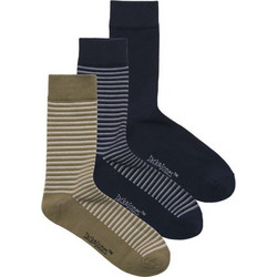 Jack & Jones Ανδρικές Κάλτσες Ψηλές Navy Μπλε Χακί 3Pack 12299272