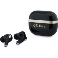 Guess Gold Line Glossy Finish TWS Ακουστικά Bluetooth Earbud Black