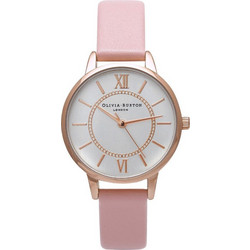 Olivia Burton Γυναικείο Ρολόι με Ροζ Δερμάτινο Λουράκι OB15WD28