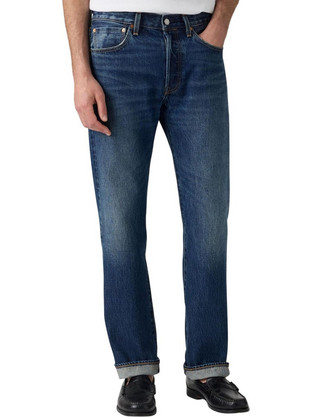 Levi's 501 (R) Original Ανδρικό Τζιν Παντελόνι Κανονική Εφαρμογή Navy Μπλε 00501-3908