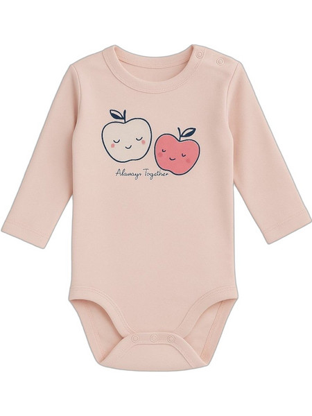 Sweet Apples Φορμάκι Εσώρουχο Μακρυμάνικo για Κορίτσι Σομόν 225607