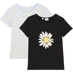Bonprix Σετ Παιδικά T-Shirt Κοντομάνικα Μαύρο Γαλάζιο 969028