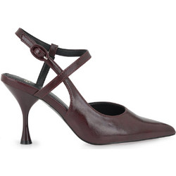 Exe Γόβες Slingback Δερμάτινες με Λεπτό Χαμηλό Τακούνι Σοκολατί X47002485-1F5