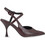 Exe Γόβες Slingback Δερμάτινες με Λεπτό Χαμηλό Τακούνι Σοκολατί X47002485-1F5