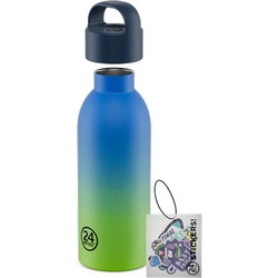 24Bottles Παιδικό Παγούρι Θερμός Ανοξείδωτο BPA Free με Καλαμάκι Μπλε Πράσινο 500ml