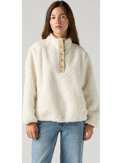 Levi's Γυναικείο Φούτερ Fleece με Τσέπες Εκρού 0082G-0001