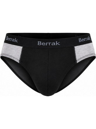 Berrak Ανδρικό Σλιπ Βαμβακερό Μαύρο 1066-02