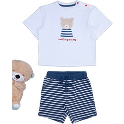 Prenatal Βρεφικό Σετ για Αγόρι Καλοκαιρινό Λευκό Navy Μπλε 1493303