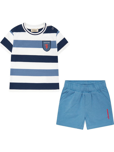 Trussardi Βρεφικό Σετ για Αγόρι Καλοκαιρινό Navy Μπλε Μπλε Λευκό TIP26034CJ