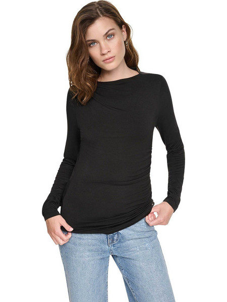 DKNY Γυναικείο Χειμερινό Ντραπέ Top Μαύρο DJ6T1825