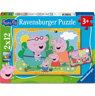 Παιδικό Puzzle Ravensburger Peppa Pig Happy Families 2x12 Κομμάτια