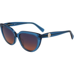 Longchamp LO766S-400 Γυναικεία Γυαλιά Ηλίου Cat Eye Κοκάλινα Μπλε με Καφέ Φακό