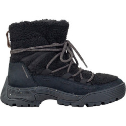 Clarks Γυναικεία Μποτάκια Χιονιού Μαύρα με Γούνα 26173406