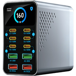 Powertech PT-1687 Βάση Φόρτισης με 4 Θύρες USB-A & 6 Θύρες USB-C 165W Power Delivery