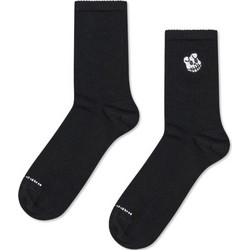 Happy Socks Dog Skull Fleece Ανδρικές Κάλτσες Ψηλές με Σχέδια Μαύρες P006014