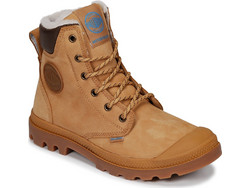 Palladium Pampa Sport Cuff WPS Ανδρικά Αρβυλάκια Δερμάτινα Ταμπά με Γούνα 72992-228-M