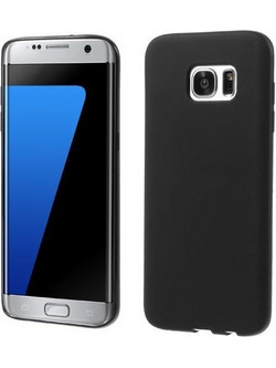 S7 EDGE - Θήκη TPU Gel πίσω μέρος Μαύρη (OEM)