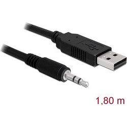 Delock Converter USB2.0 male to TTL 3.5mm 3-pin stereo jack, 1.8m (83115)