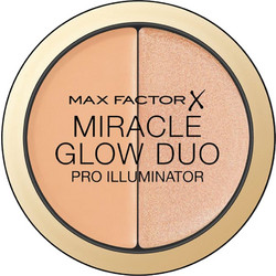 Max Factor Miracle Glow Duo Pro Illuminator 20 Medium Highlighter Palette 11gr