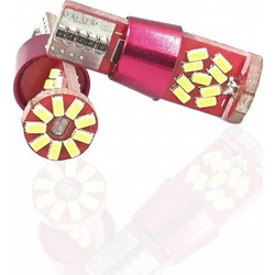 T10/W5W LED Canbus 12V 2W 100LM 27 SMD 6000K Ψυχρό Λευκό 1 Τεμάχιο OEM