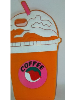 Θήκη Case Apple Iphone 4/4S/5 3d Coffe cup Orange (OEM)