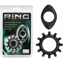 Baile Power Enhancer Stretch Ring Δαχτυλίδι Πέους Σιλικόνης Μαύρο