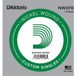 D'Addario NW070 Χορδή Ηλεκτρικής Κιθάρας Nickel Plated Steel 70"