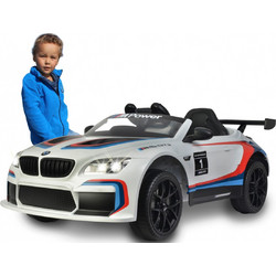 Jamara BMW M6 GT3 Junior Ηλεκτροκίνητο Παιδικό Αυτοκίνητο Διθέσιο με Τηλεχειριστήριο 12V Λευκό